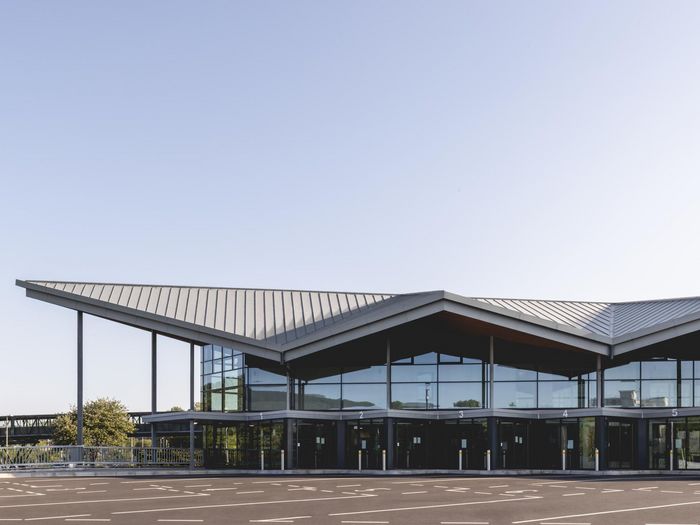 This bus interchange is located in Merthyr Tydfil.